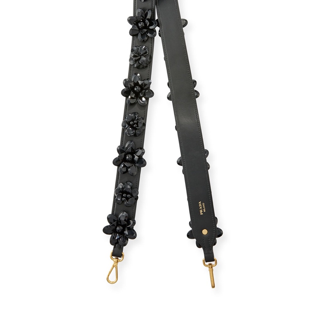 Prada♥️NEW♥️Flower Charm leather strap For handbag - Picture 3 of 8